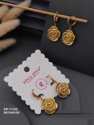 ER-11163 Anti-Tarnish Stainless Steel Earrings - Kiyu ziyu By Anjni Creation