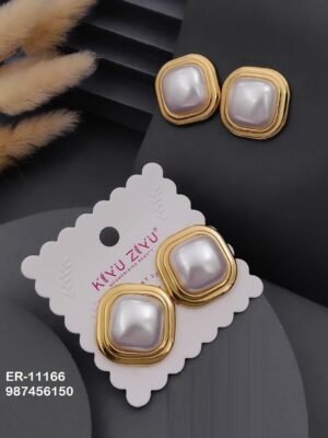 ER-11166 Anti-Tarnish Stainless Steel Earrings - Kiyu ziyu By Anjni Creation
