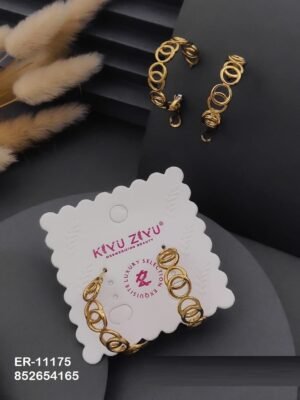 ER-11175_1 Anti-Tarnish Stainless Steel Earrings - Kiyu ziyu By Anjni Creation