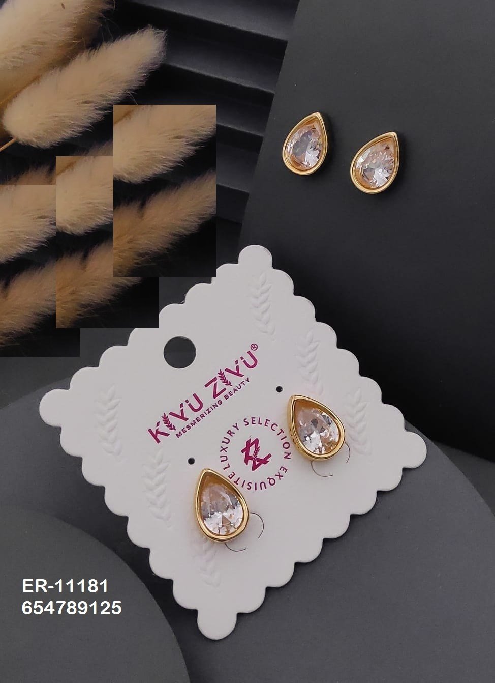 ER-11181 Anti-Tarnish Stainless Steel Earrings - Kiyu ziyu By Anjni Creation