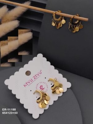 ER-11188 Anti-Tarnish Stainless Steel Earrings - Kiyu ziyu By Anjni Creation