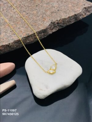 PS-11097 Anti-Tarnish Stainless Steel Necklace - Kiyu ziyu By Anjni Creation