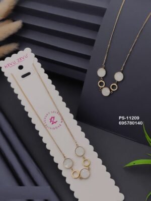 PS-11209 Anti-Tarnish Stainless Steel Necklace - Kiyu ziyu By Anjni Creation