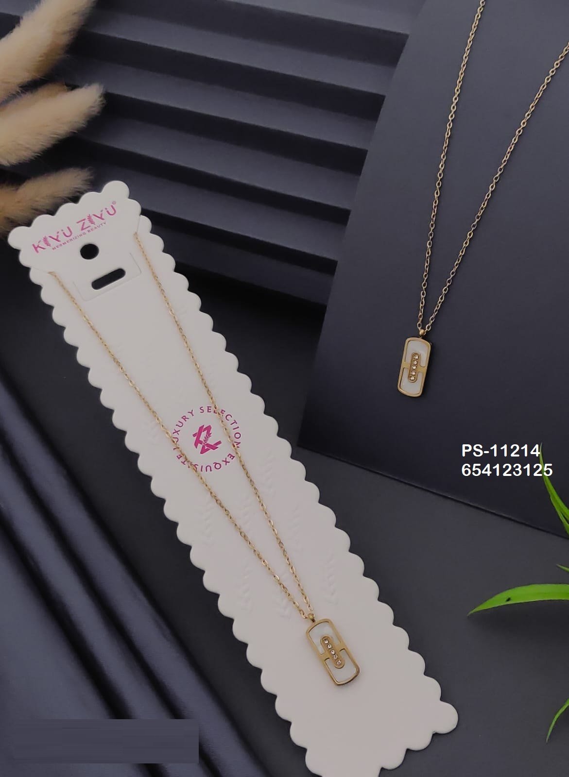 PS-11214 Anti-Tarnish Stainless Steel Necklace - Kiyu ziyu By Anjni Creation