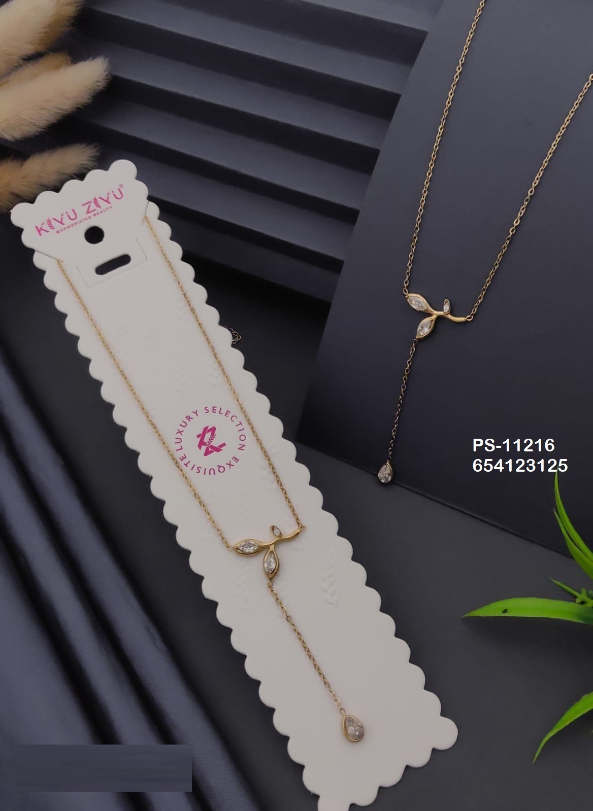 PS-11216 Anti-Tarnish Stainless Steel Necklace - Kiyu ziyu By Anjni Creation
