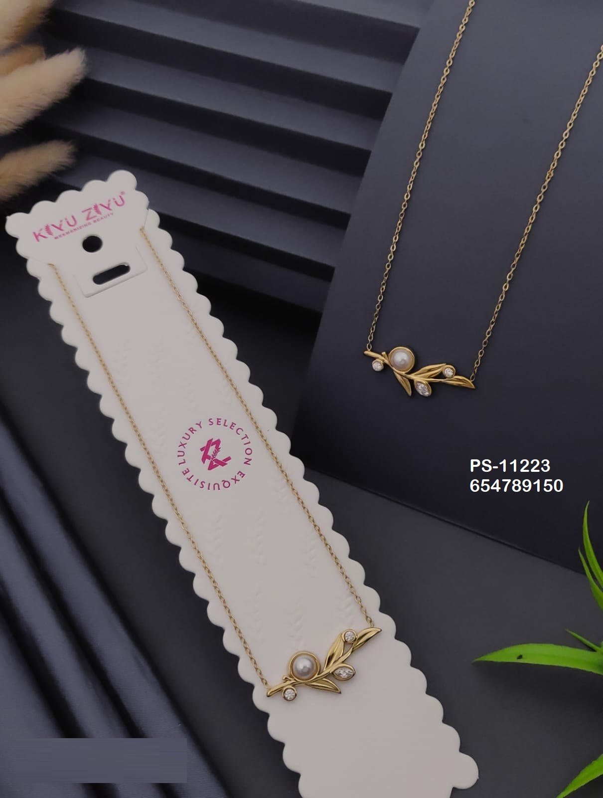 PS-11223 Anti-Tarnish Stainless Steel Necklace - Kiyu ziyu By Anjni Creation