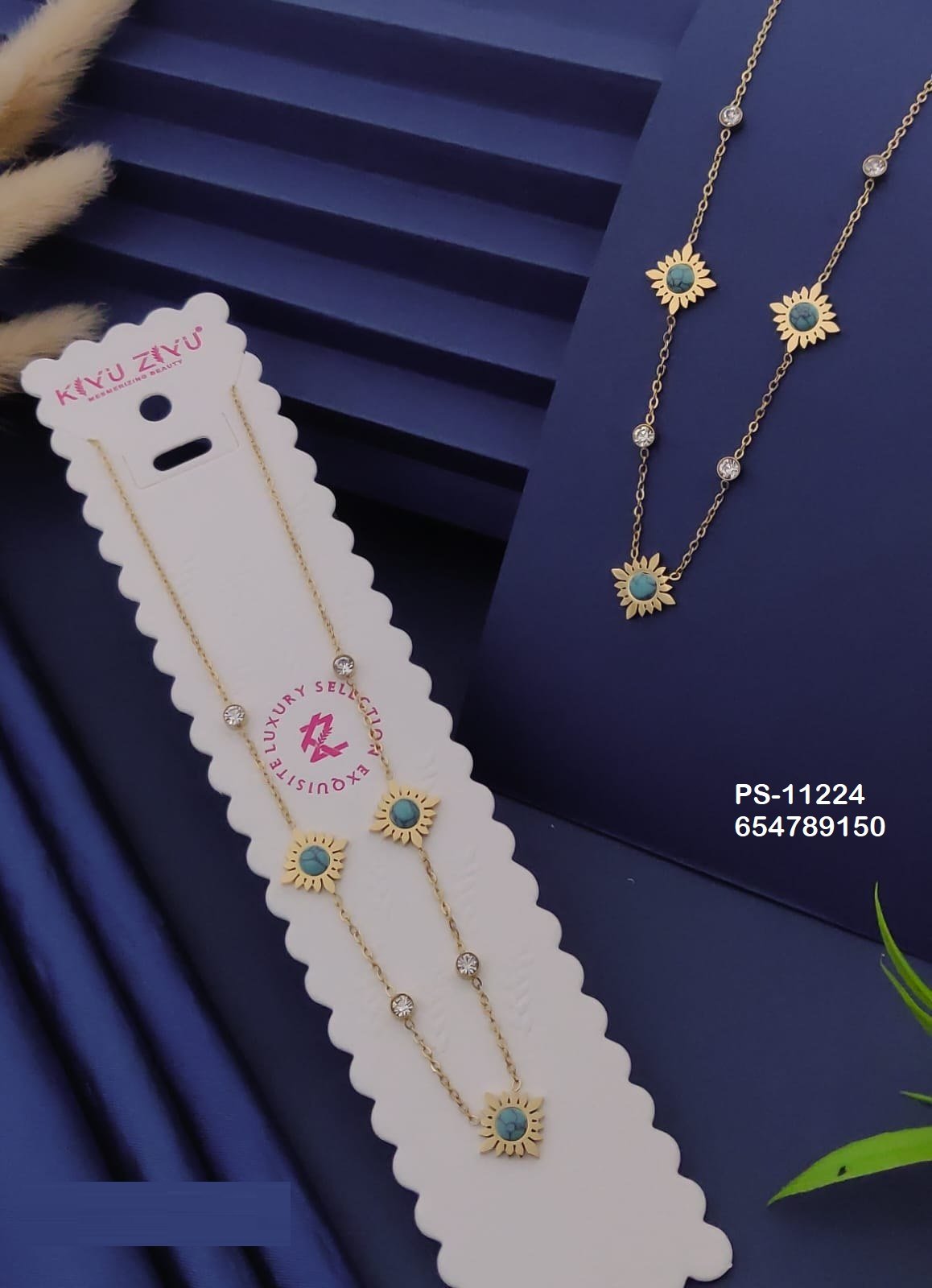 PS-11224 Anti-Tarnish Stainless Steel Necklace - Kiyu ziyu By Anjni Creation