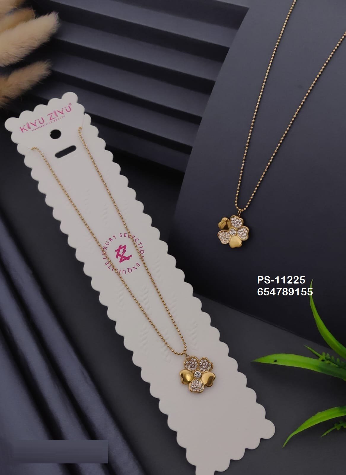 PS-11225 Anti-Tarnish Stainless Steel Necklace - Kiyu ziyu By Anjni Creation