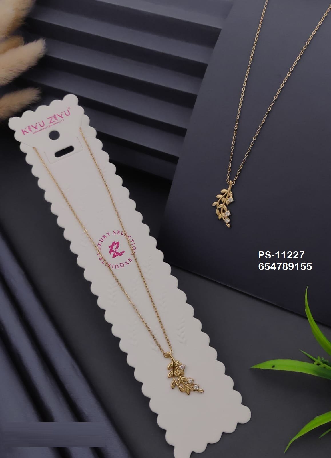 PS-11227 Anti-Tarnish Stainless Steel Necklace - Kiyu ziyu By Anjni Creation
