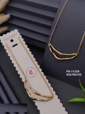 PS-11228 Anti-Tarnish Stainless Steel Necklace - Kiyu ziyu By Anjni Creation