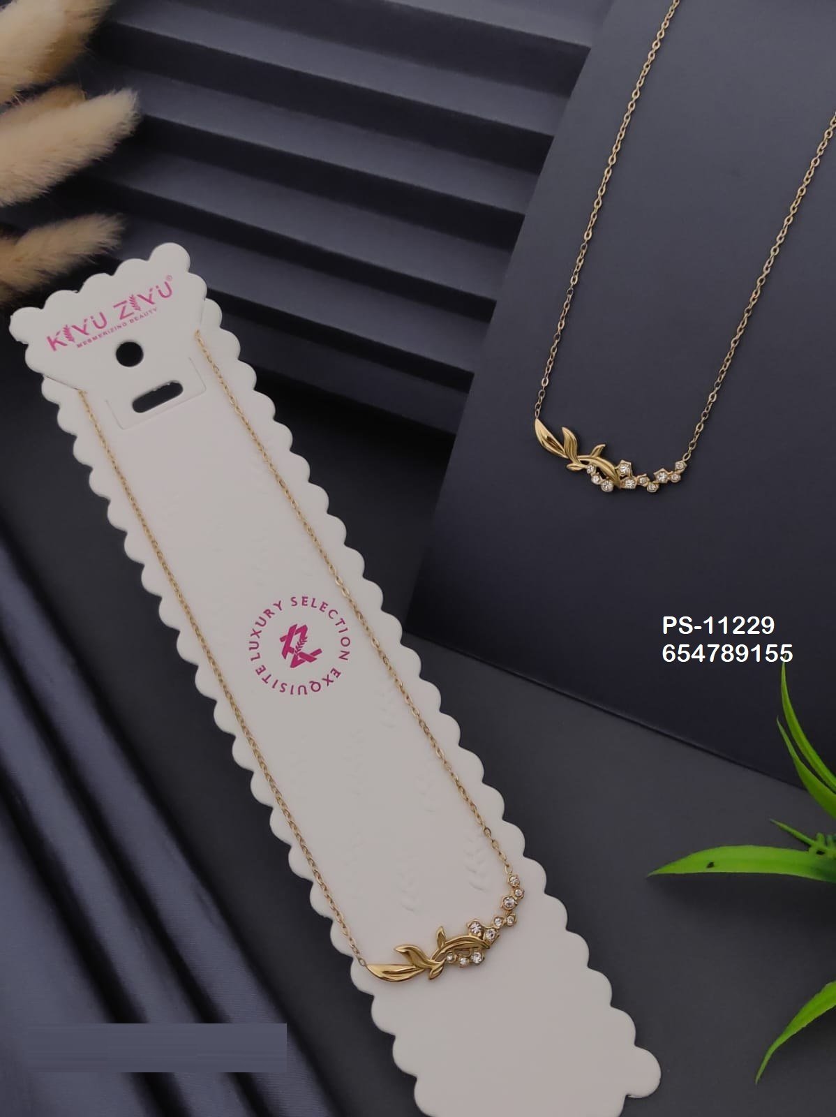 PS-11229 Anti-Tarnish Stainless Steel Necklace - Kiyu ziyu By Anjni Creation