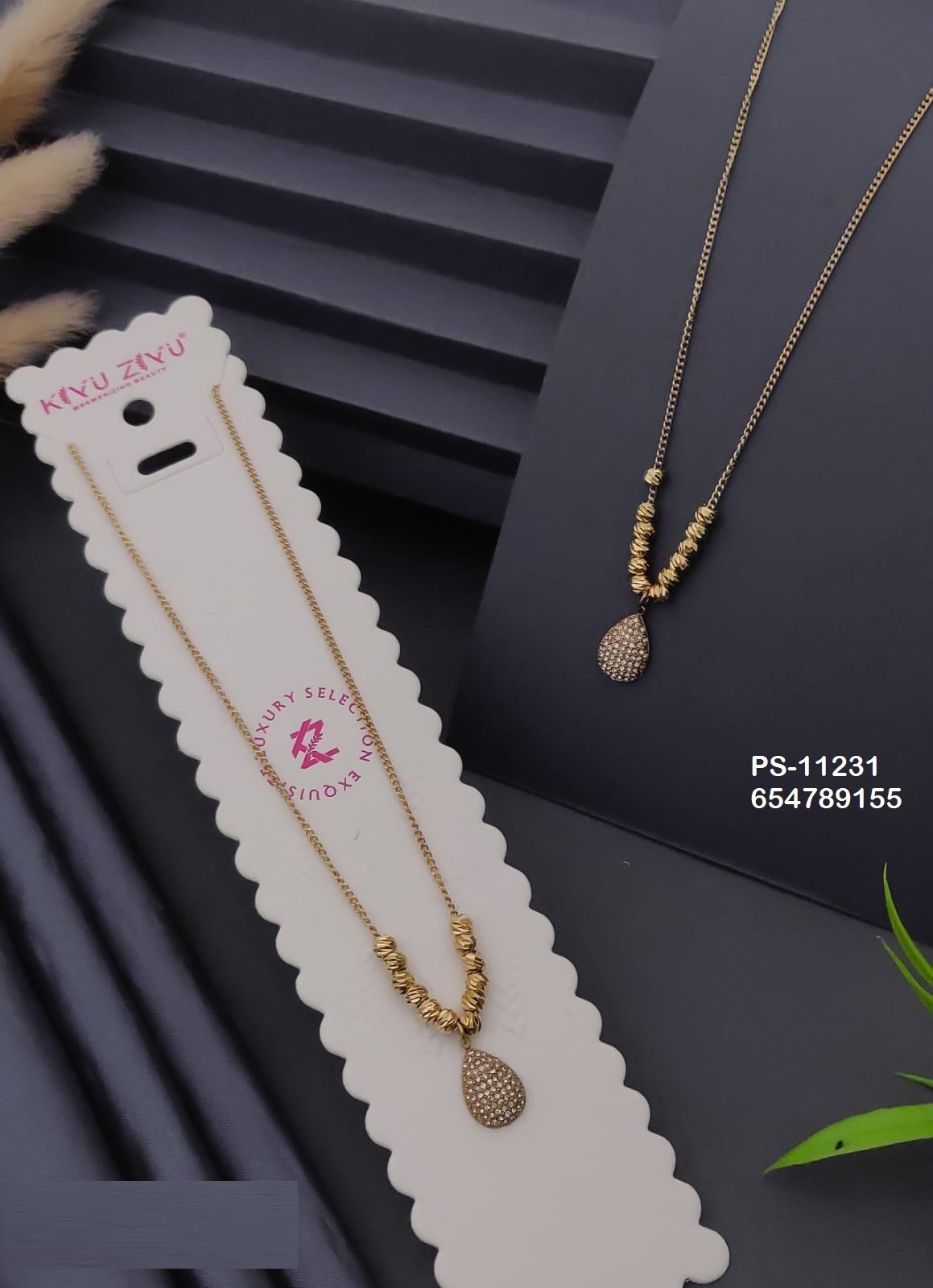 PS-11231 Anti-Tarnish Stainless Steel Necklace - Kiyu ziyu By Anjni Creation