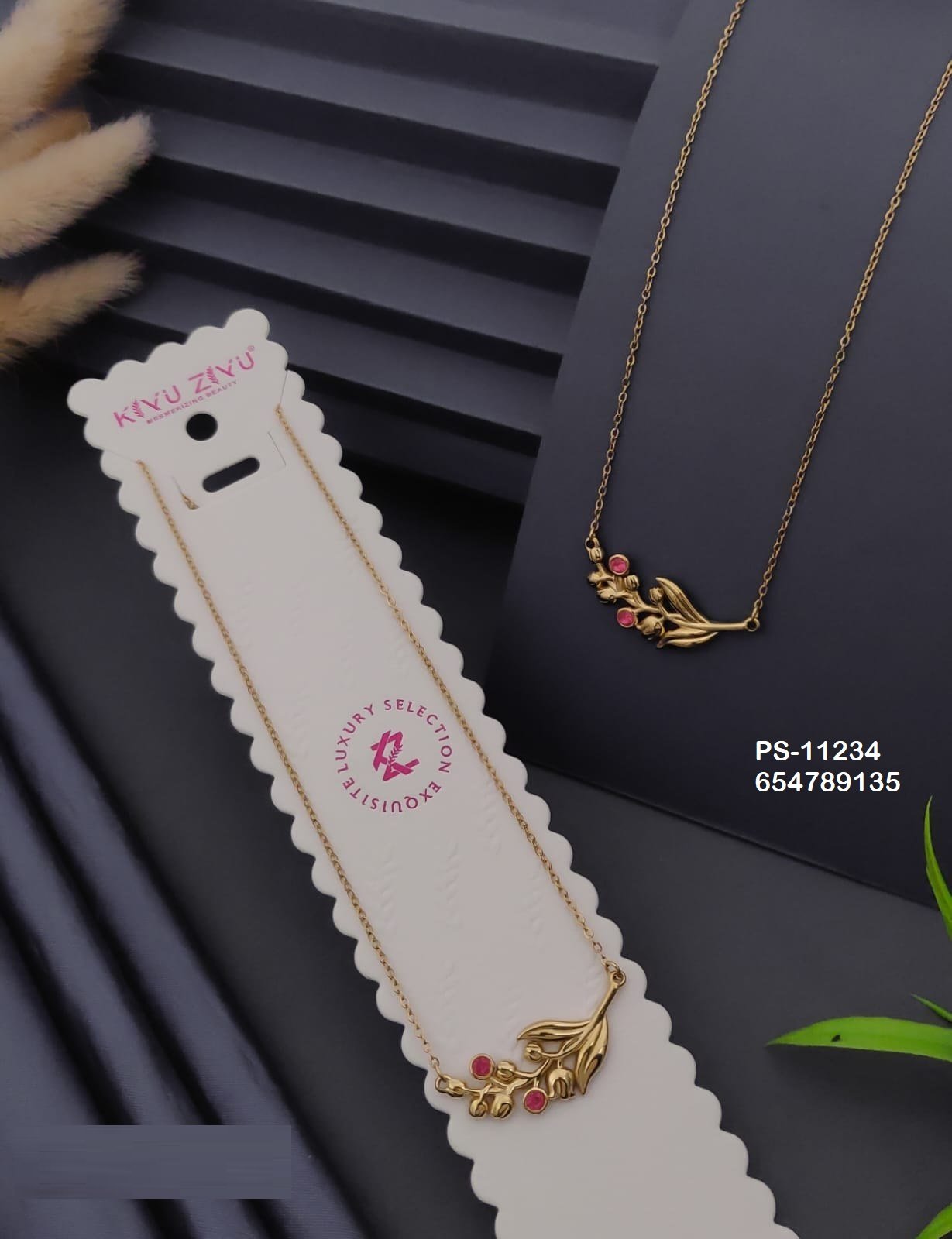 PS-11234 Anti-Tarnish Stainless Steel Necklace - Kiyu ziyu By Anjni Creation
