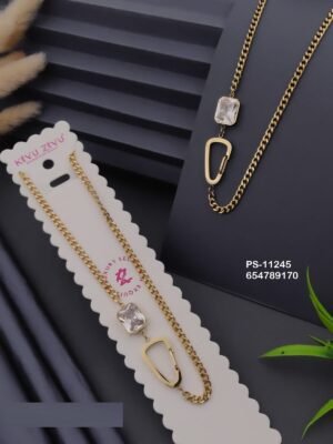 PS-11245 Anti-Tarnish Stainless Steel Necklace - Kiyu ziyu By Anjni Creation