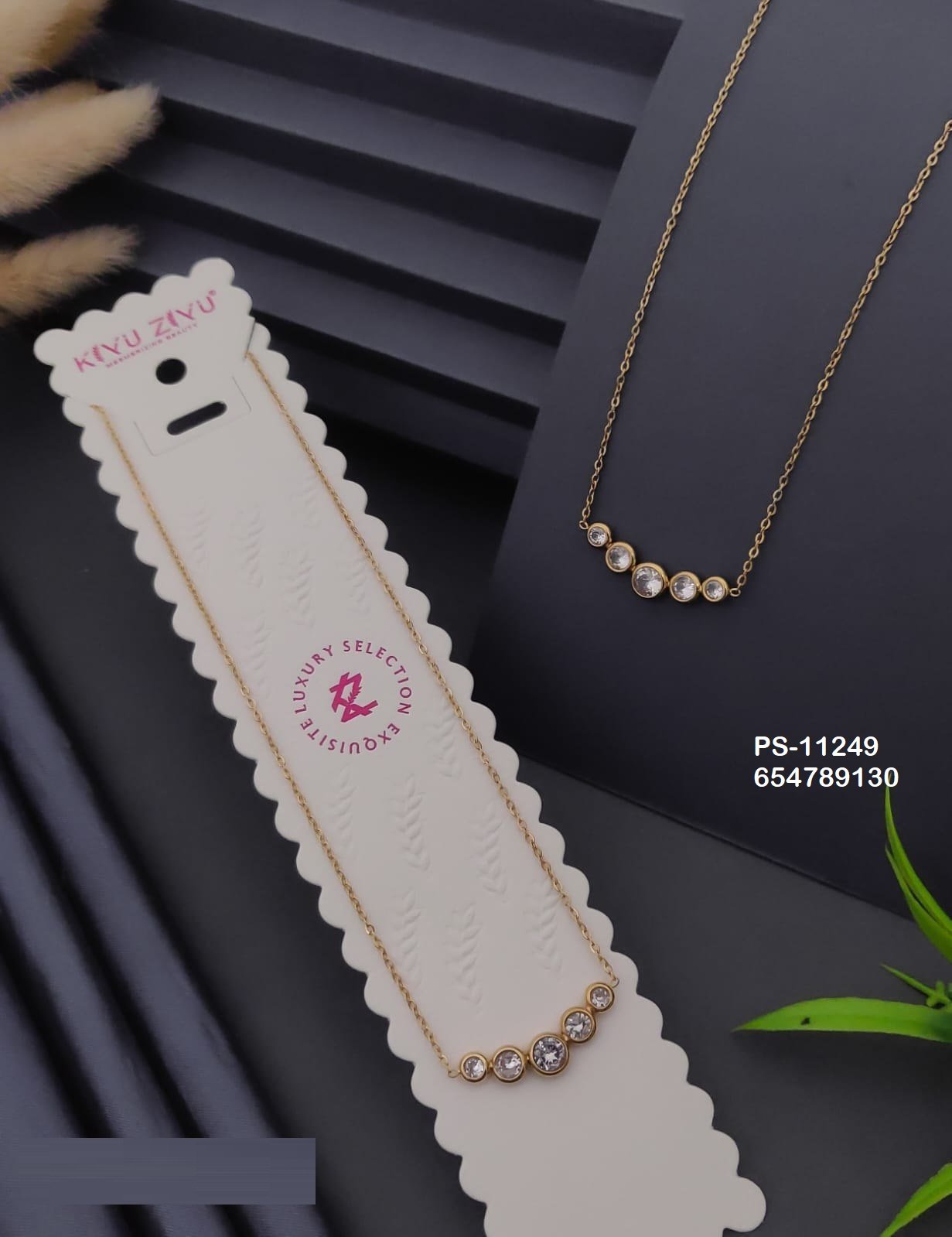 PS-11249 Anti-Tarnish Stainless Steel Necklace - Kiyu ziyu By Anjni Creation