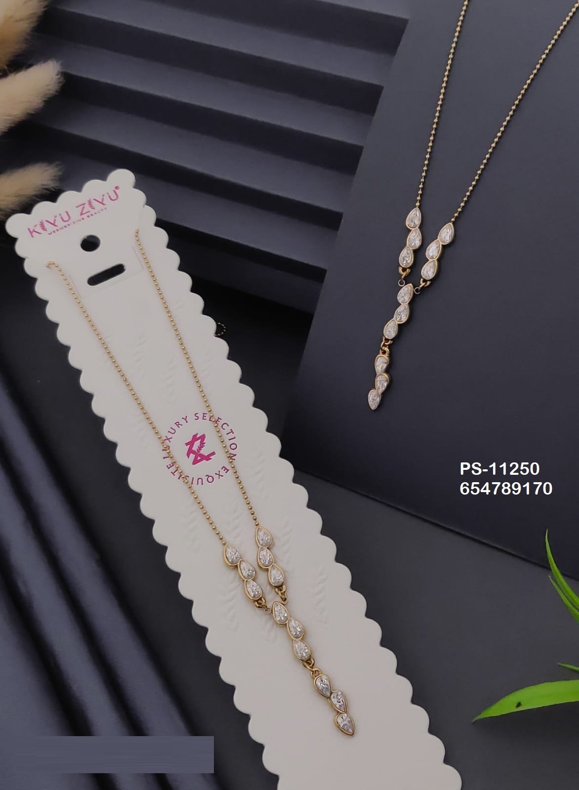 PS-11250 Anti-Tarnish Stainless Steel Necklace - Kiyu ziyu By Anjni Creation