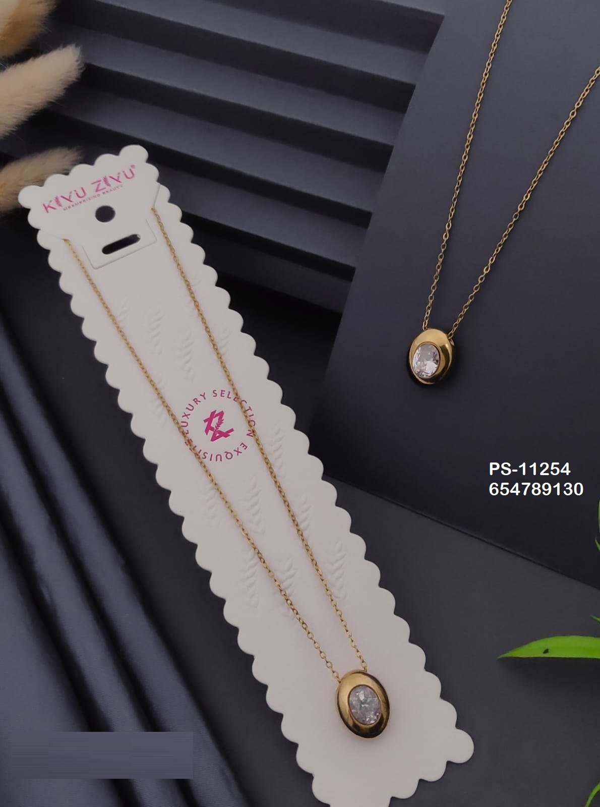 PS-11254 Anti-Tarnish Stainless Steel Necklace - Kiyu ziyu By Anjni Creation