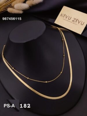 PS-A182 Anti-Tarnish Stainless Steel Layer Necklace - Kiyu ziyu By Anjni Creation