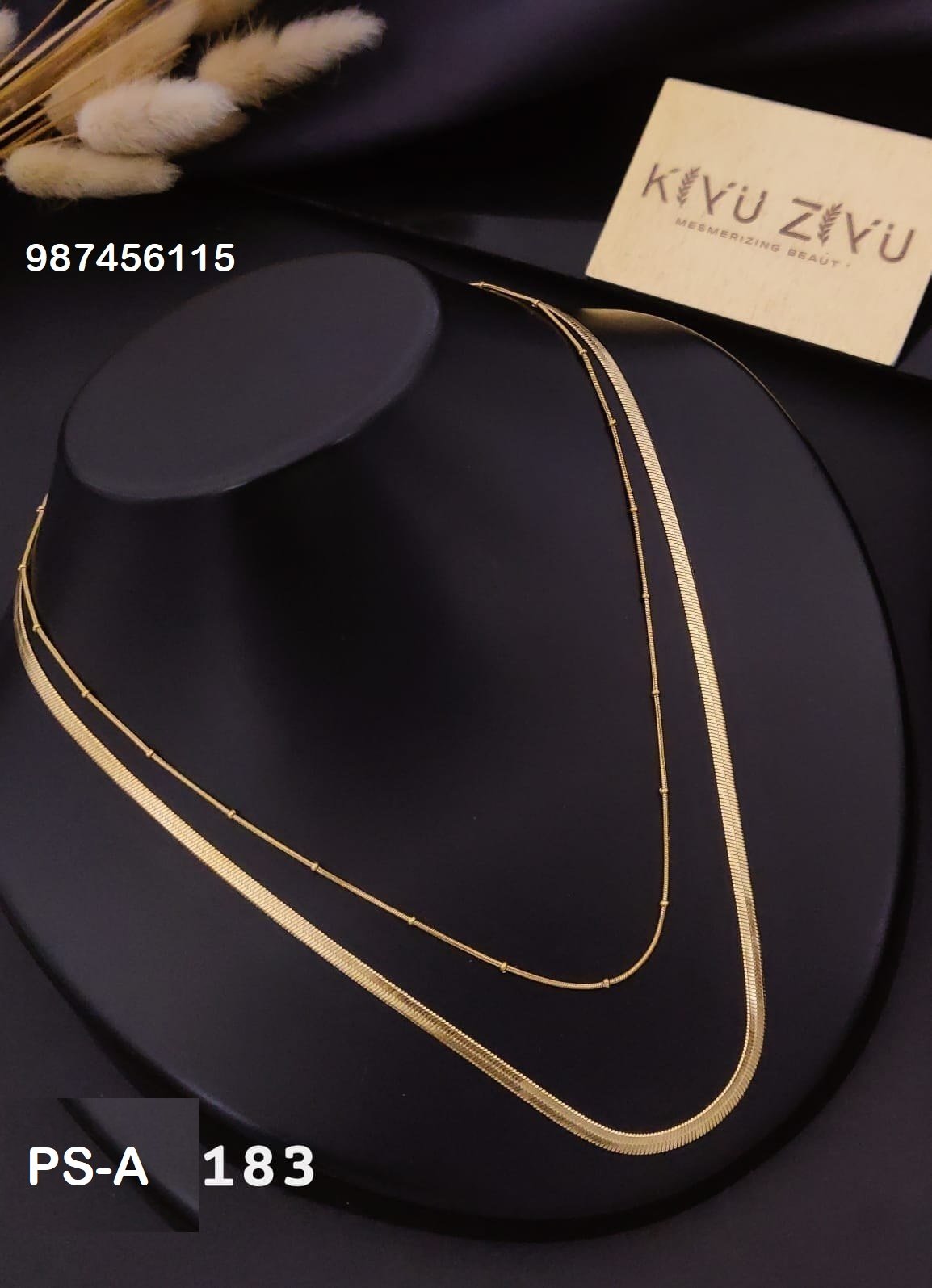 PS-A183 Anti-Tarnish Stainless Steel Layer Necklace - Kiyu ziyu By Anjni Creation