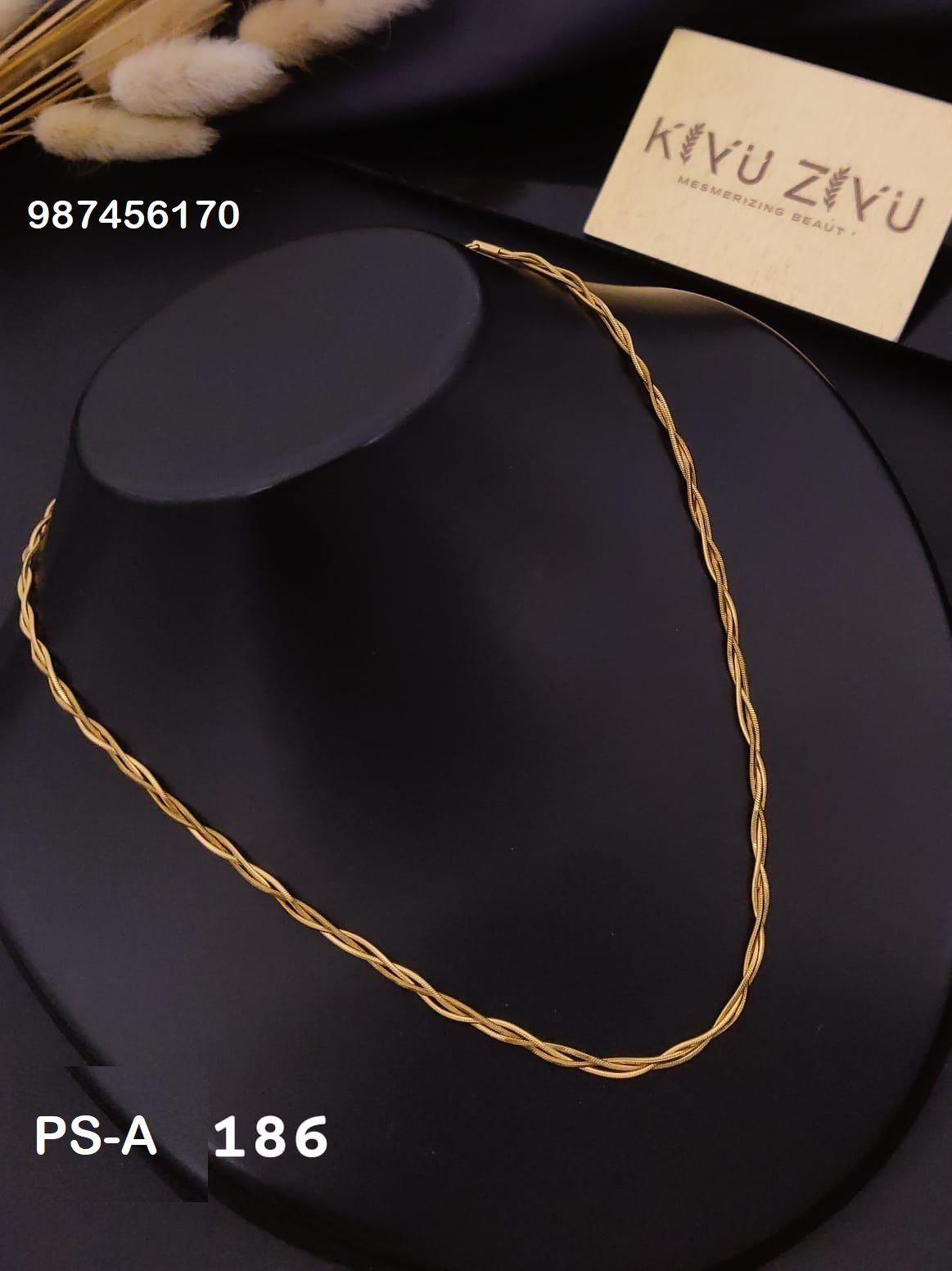 PS-A186 Anti-Tarnish Stainless Steel Layer Necklace - Kiyu ziyu By Anjni Creation