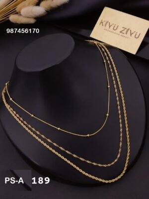 PS-A189 Anti-Tarnish Stainless Steel Layer Necklace - Kiyu ziyu By Anjni Creation