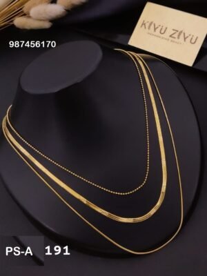 PS-A191 Anti-Tarnish Stainless Steel Layer Necklace - Kiyu ziyu By Anjni Creation