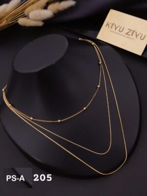 PS-A205 Anti-Tarnish Stainless Steel Layer Necklace - Kiyu ziyu By Anjni Creation