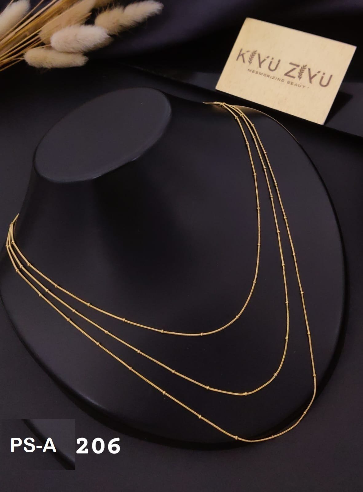 PS-A206 Anti-Tarnish Stainless Steel Layer Necklace - Kiyu ziyu By Anjni Creation