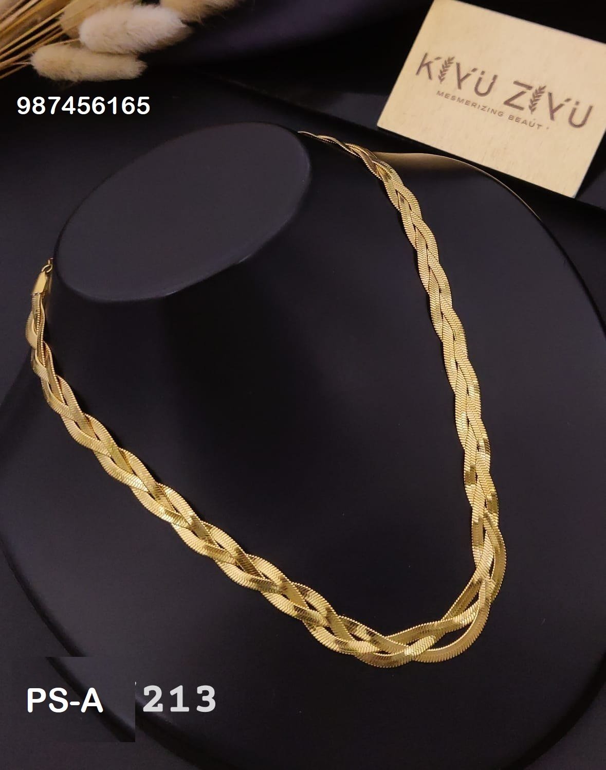 PS-A213 Anti-Tarnish Stainless Steel Layer Necklace - Kiyu ziyu By Anjni Creation