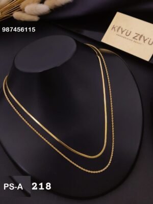 PS-A218 Anti-Tarnish Stainless Steel Layer Necklace - Kiyu ziyu By Anjni Creation