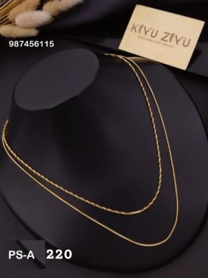 PS-A220 Anti-Tarnish Stainless Steel Layer Necklace - Kiyu ziyu By Anjni Creation