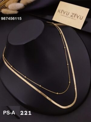 PS-A221 Anti-Tarnish Stainless Steel Layer Necklace - Kiyu ziyu By Anjni Creation