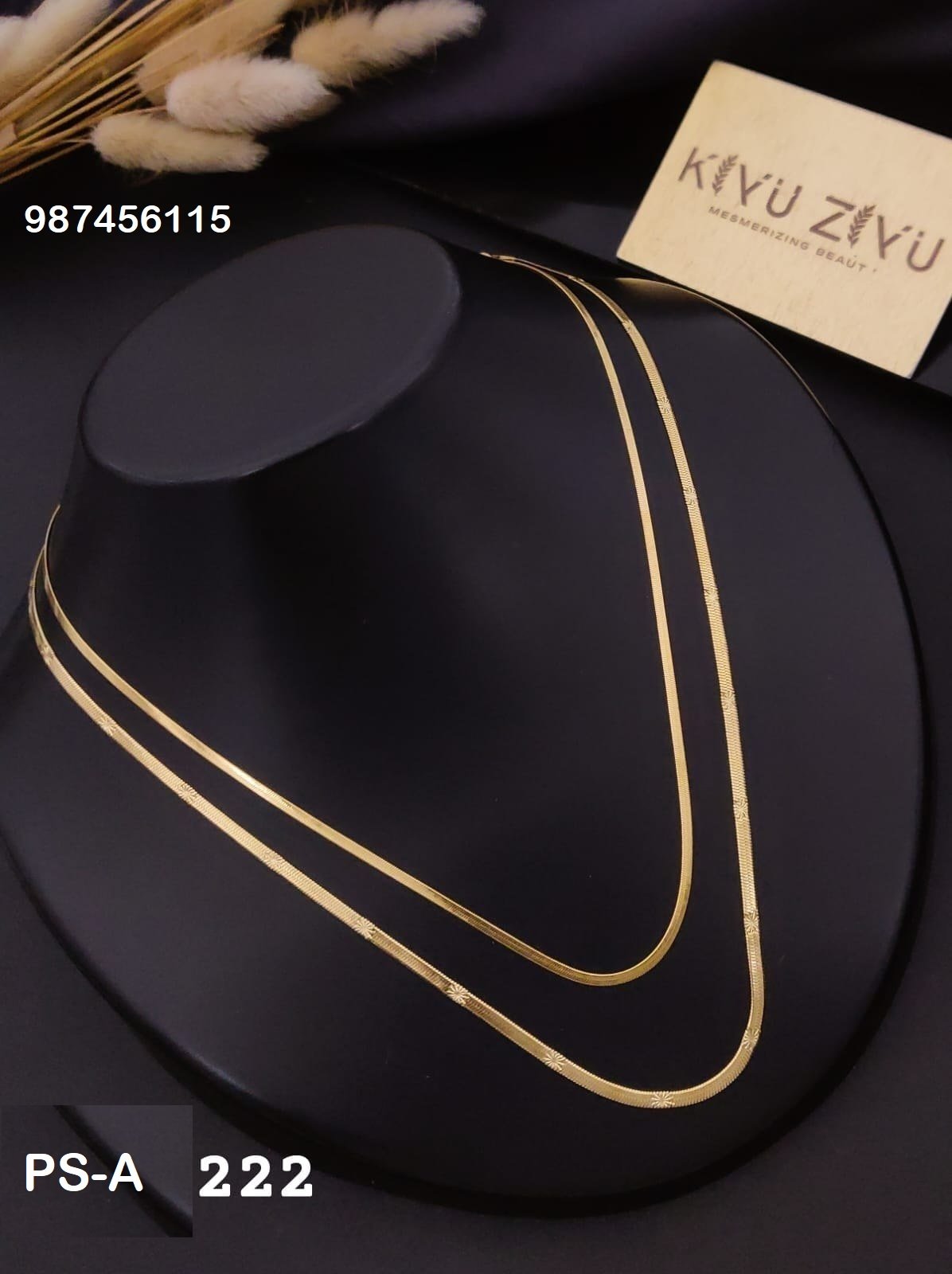 PS-A222 Anti-Tarnish Stainless Steel Layer Necklace - Kiyu ziyu By Anjni Creation