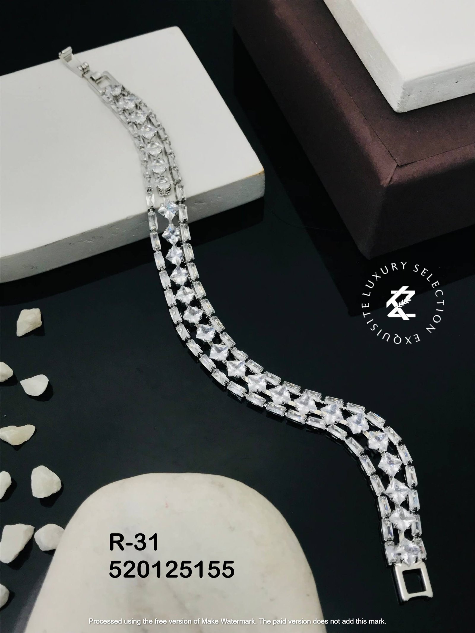 R-31 Anti-Tarnish Stainless Steel Silver Plated Bracelet Style Bhabhi Rakhi - Chain Bracelets - Kiyu ziyu By Anjni Creation