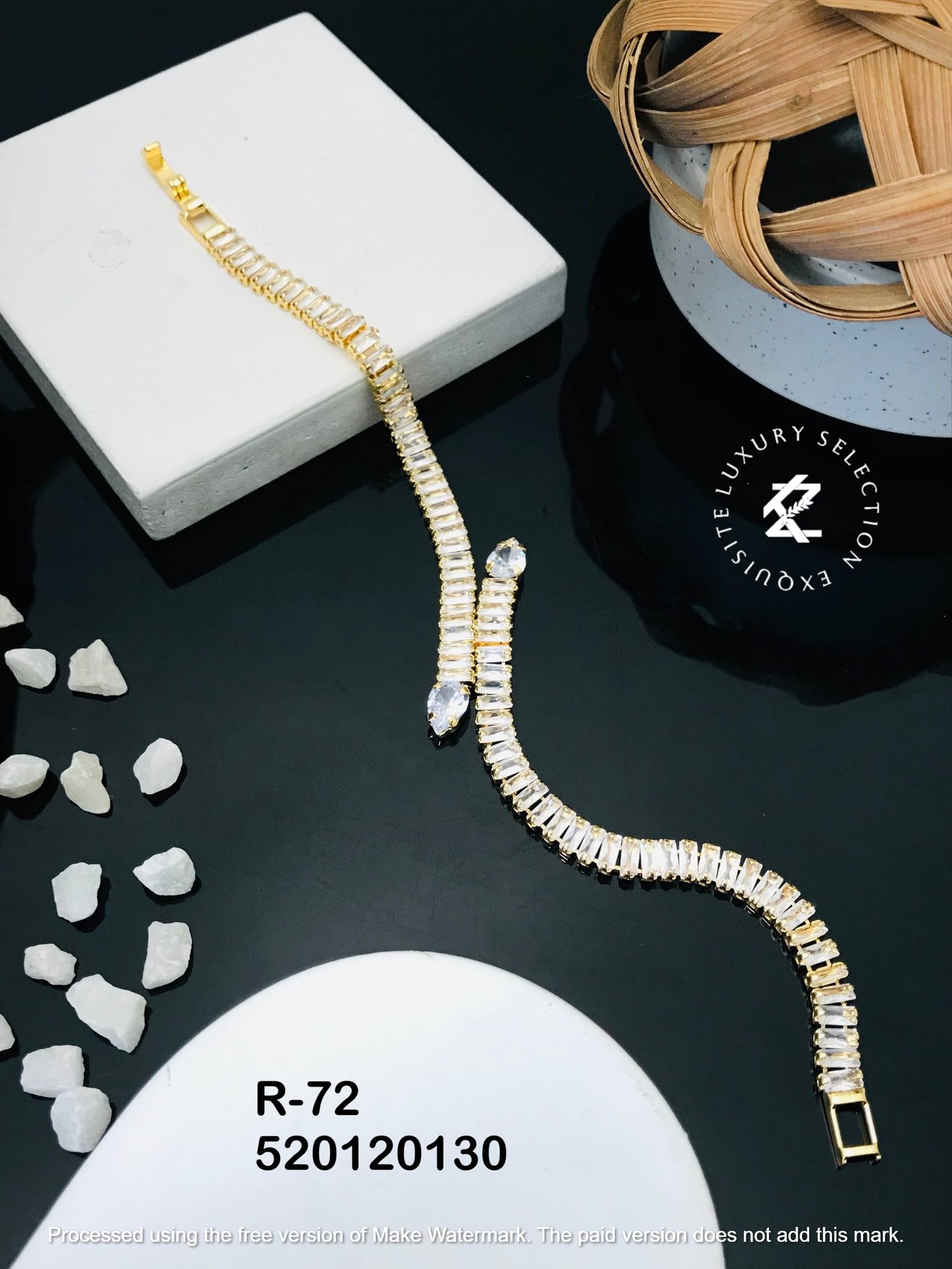 R-72 Anti-Tarnish Stainless Steel Gold Plated Bracelet Style Bhabhi Rakhi - Chain Bracelets - Kiyu ziyu By Anjni Creation