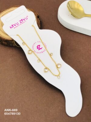 ANK-669 Anti-Tarnish Stainless Steel Anklets - Kiyu ziyu By Anjni Creation