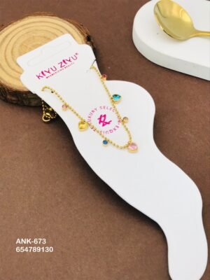 ANK-673 Anti-Tarnish Stainless Steel Anklets - Kiyu ziyu By Anjni Creation