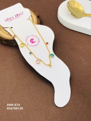 ANK-674 Anti-Tarnish Stainless Steel Anklets - Kiyu ziyu By Anjni Creation