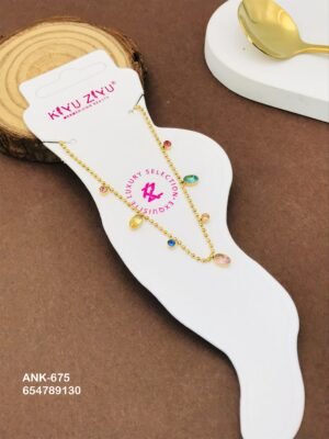 ANK-675 Anti-Tarnish Stainless Steel Anklets - Kiyu ziyu By Anjni Creation