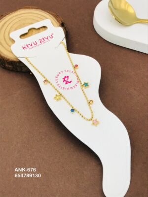 ANK-676 Anti-Tarnish Stainless Steel Anklets - Kiyu ziyu By Anjni Creation