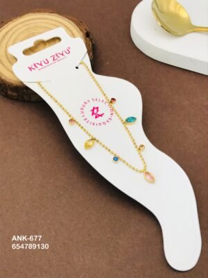 ANK-677 Anti-Tarnish Stainless Steel Anklets - Kiyu ziyu By Anjni Creation