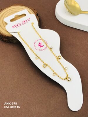 ANK-678 Anti-Tarnish Stainless Steel Anklets - Kiyu ziyu By Anjni Creation