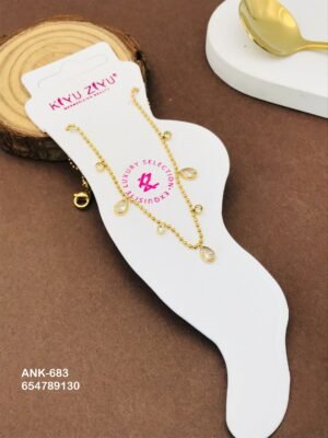 ANK-683 Anti-Tarnish Stainless Steel Anklets - Kiyu ziyu By Anjni Creation