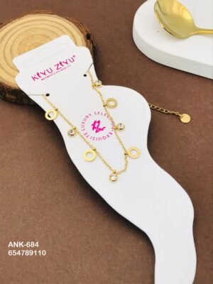 ANK-684 Anti-Tarnish Stainless Steel Anklets - Kiyu ziyu By Anjni Creation