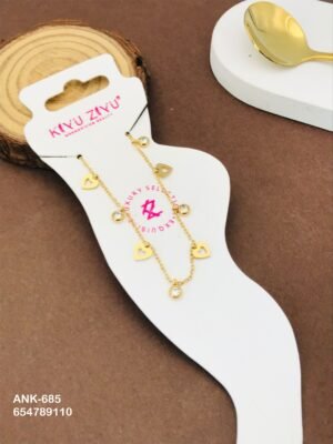 ANK-685 Anti-Tarnish Stainless Steel Anklets - Kiyu ziyu By Anjni Creation