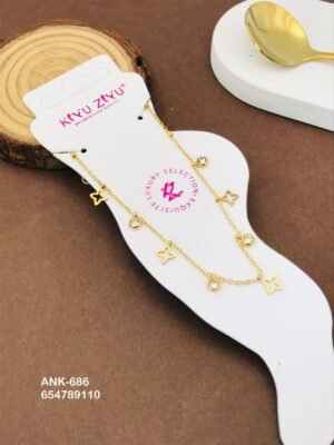 ANK-686 Anti-Tarnish Stainless Steel Anklets - Kiyu ziyu By Anjni Creation