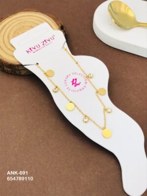 ANK-691 Anti-Tarnish Stainless Steel Anklets - Kiyu ziyu By Anjni Creation