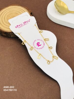 ANK-692 Anti-Tarnish Stainless Steel Anklets - Kiyu ziyu By Anjni Creation