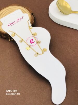 ANK-694 Anti-Tarnish Stainless Steel Anklets - Kiyu ziyu By Anjni Creation