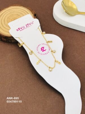 ANK-695 Anti-Tarnish Stainless Steel Anklets - Kiyu ziyu By Anjni Creation